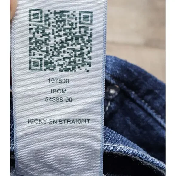 NWT True Religion Jeans Mens Size 36 Ricky Flap SN Relaxed Straight Blue Denim‎